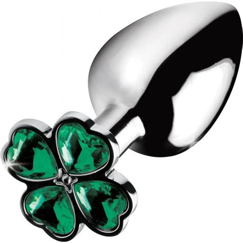 butt plug with gem|Booty Sparks Lucky Clover Gem Anal Plug .